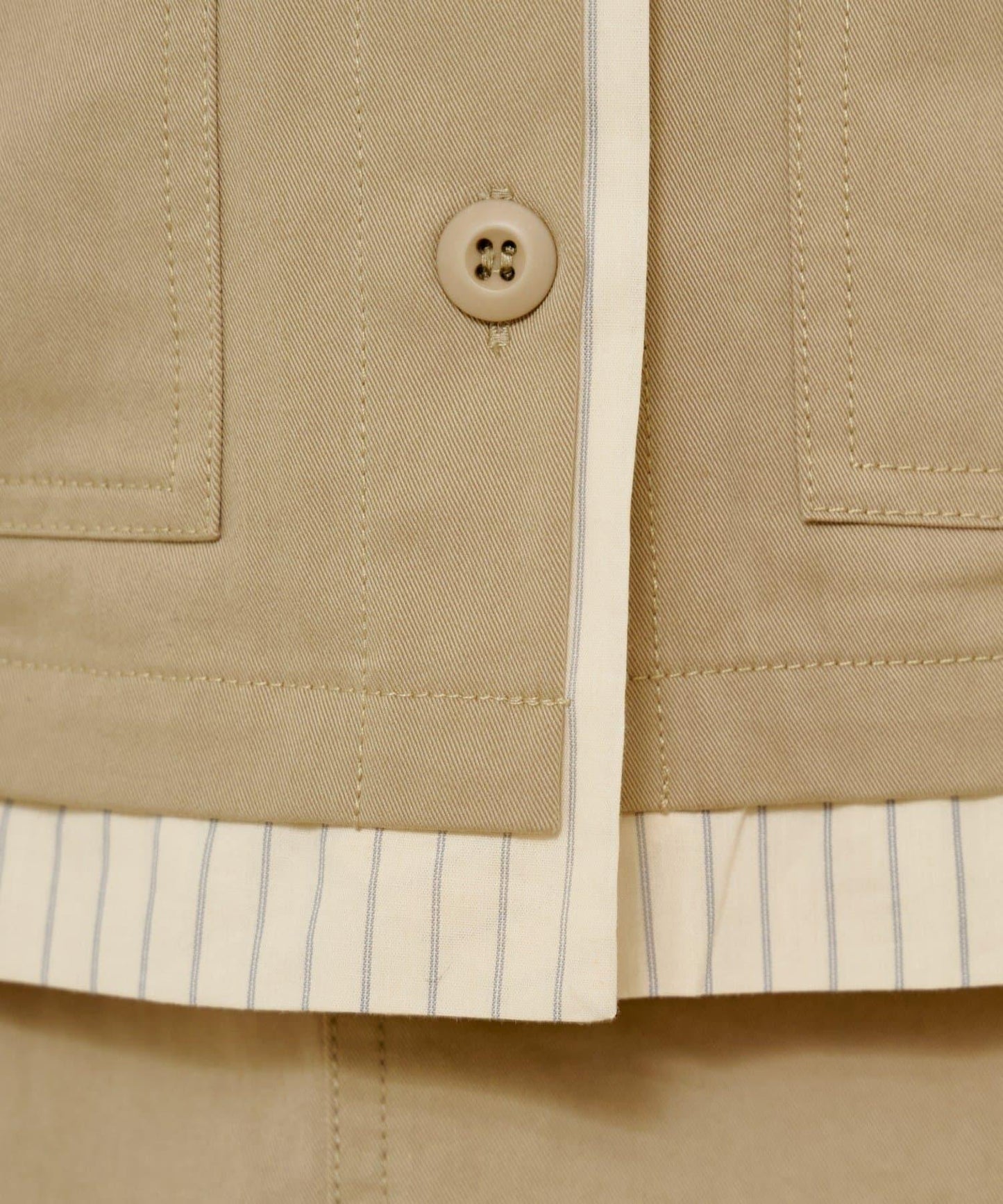 層疊中長款襯衫夾克