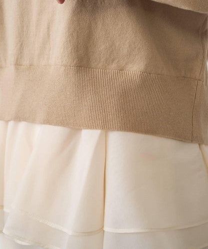 荷葉邊針織開衫