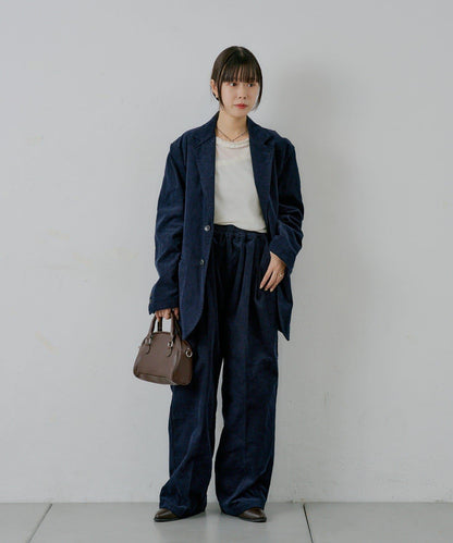 【WHIMSIC/SETUP対応】燈芯絨2粒扣西裝外套