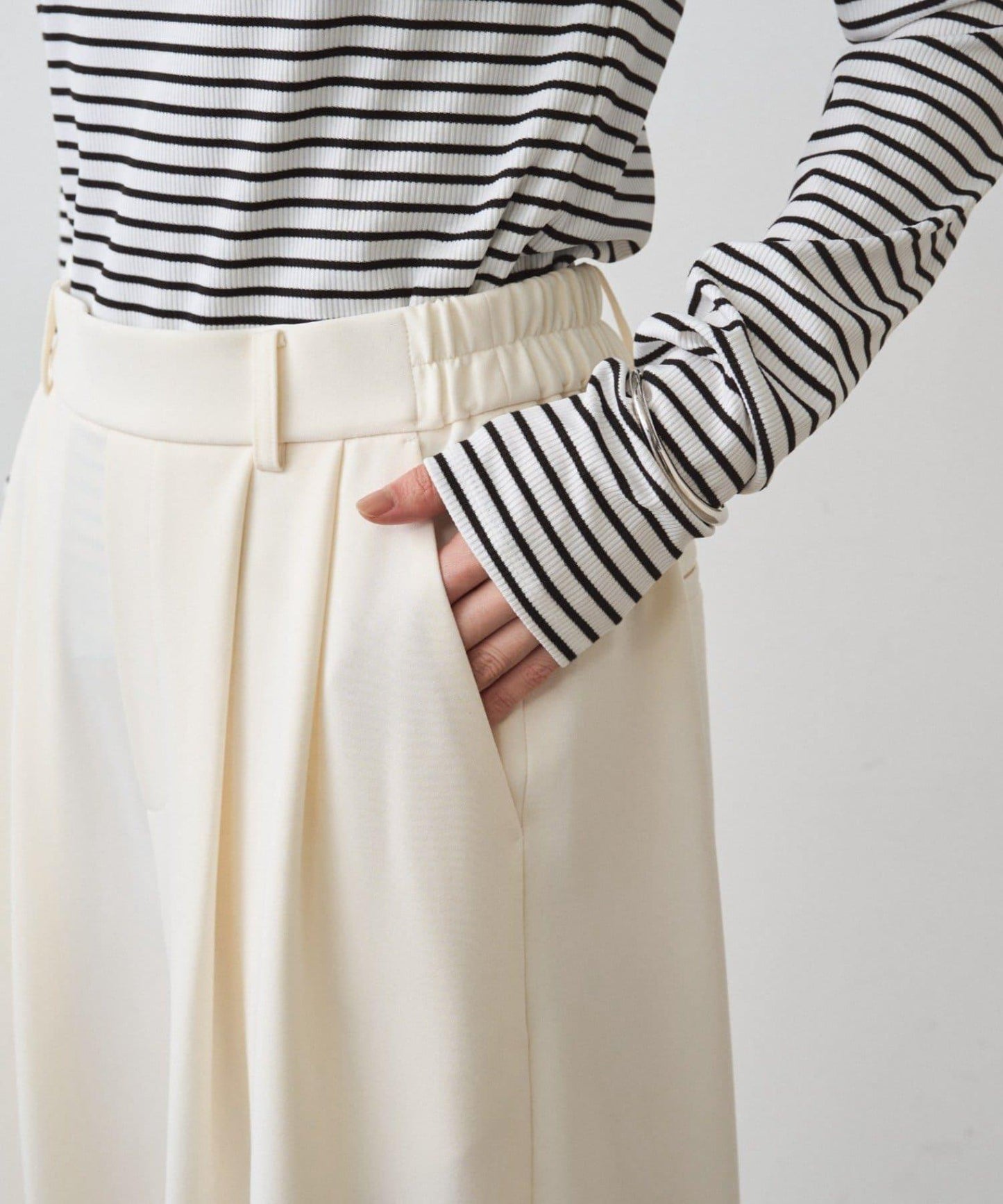 針織寬鬆休閒褲