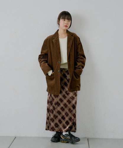 【WHIMSIC/SETUP対応】燈芯絨2粒扣西裝外套