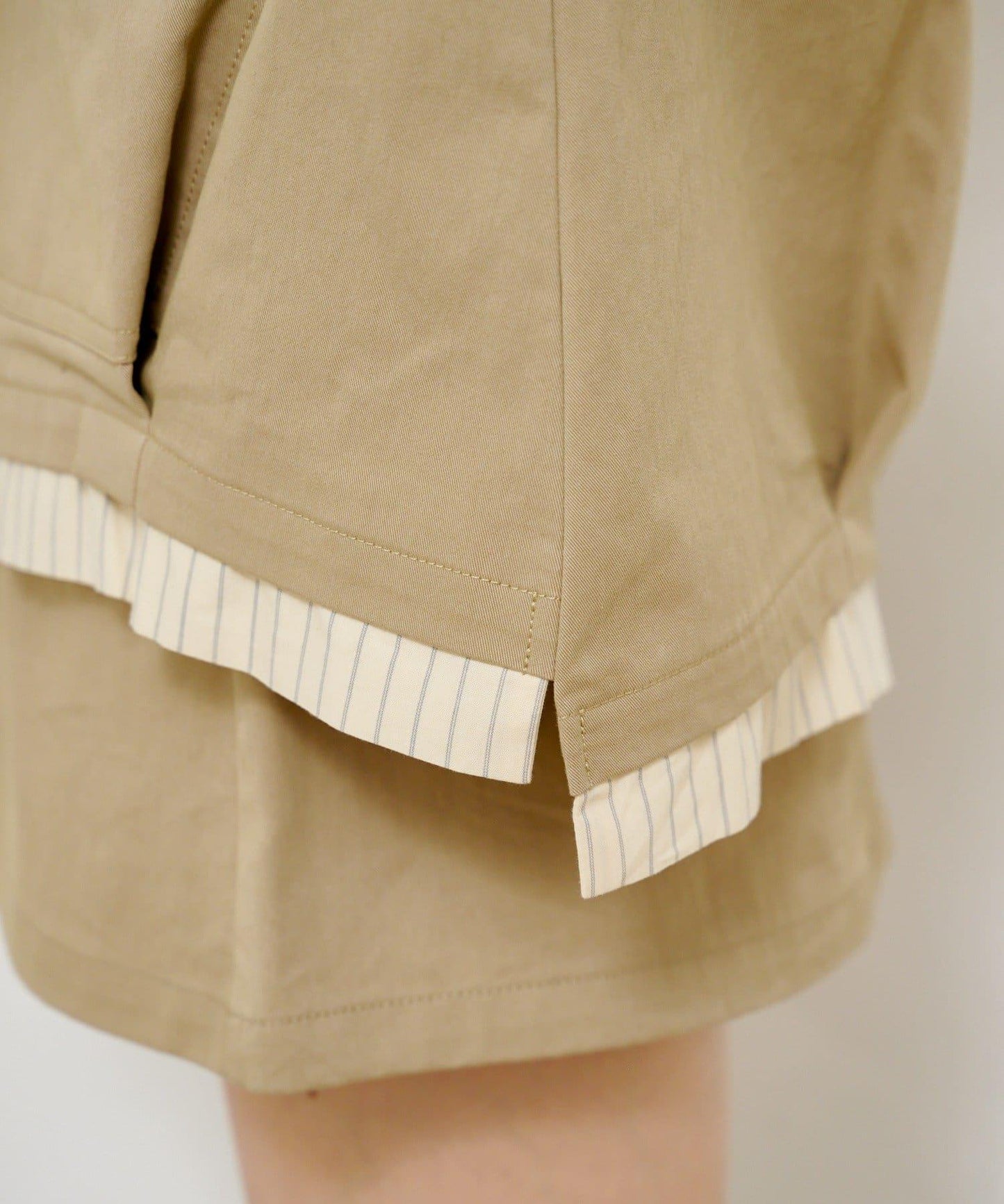 層疊中長款襯衫夾克