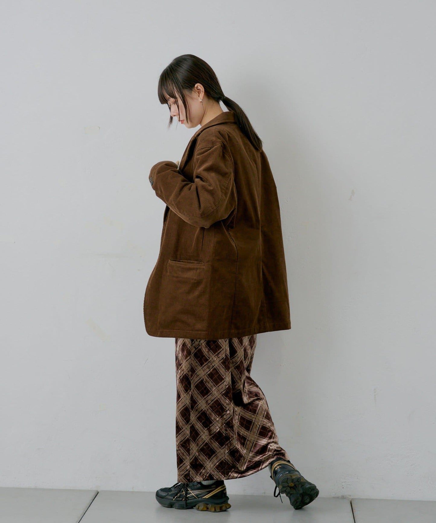 【WHIMSIC/SETUP対応】燈芯絨2粒扣西裝外套