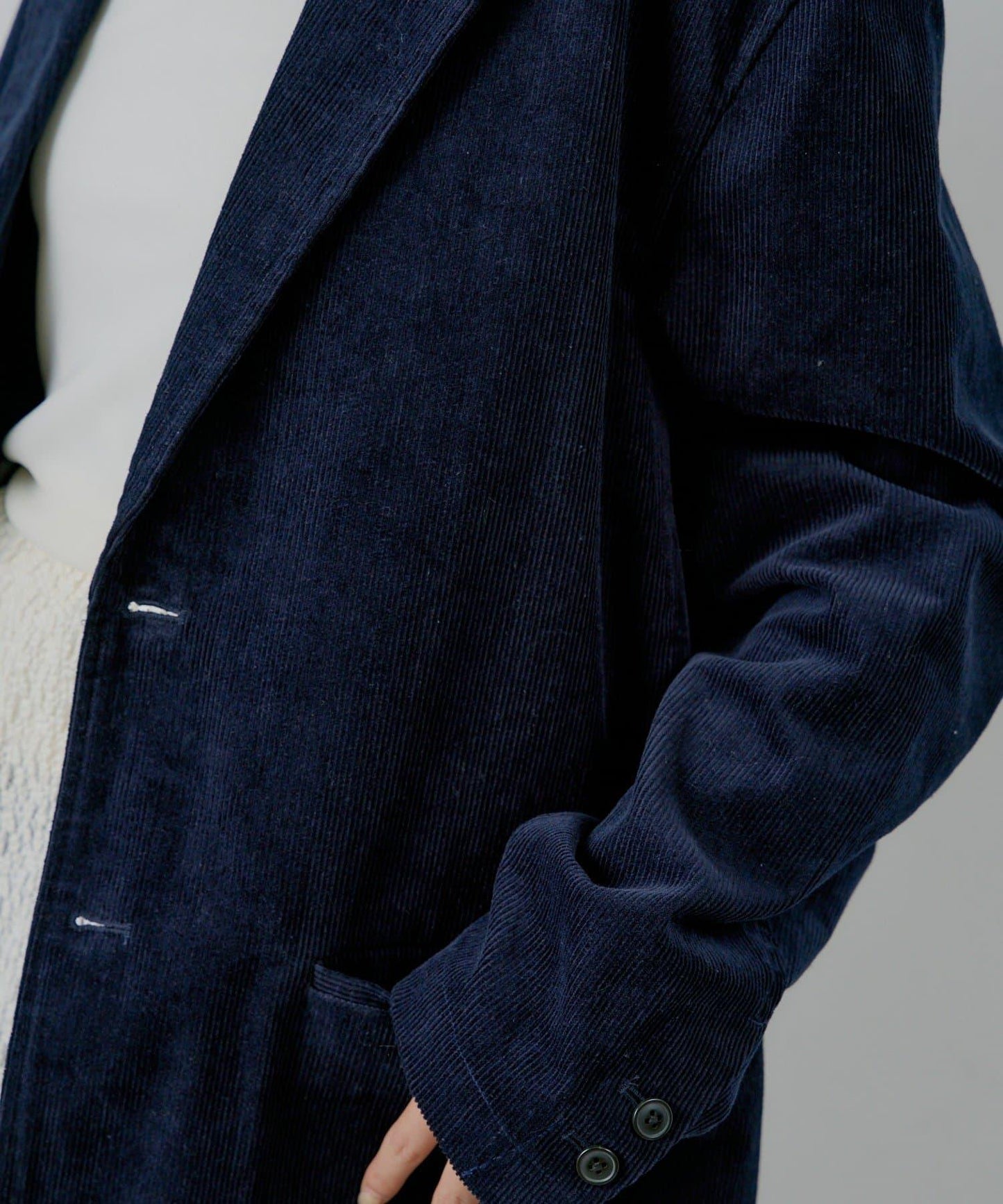 【WHIMSIC/SETUP対応】燈芯絨2粒扣西裝外套