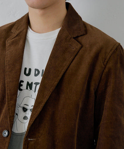 【WHIMSIC/SETUP対応】燈芯絨2粒扣西裝外套