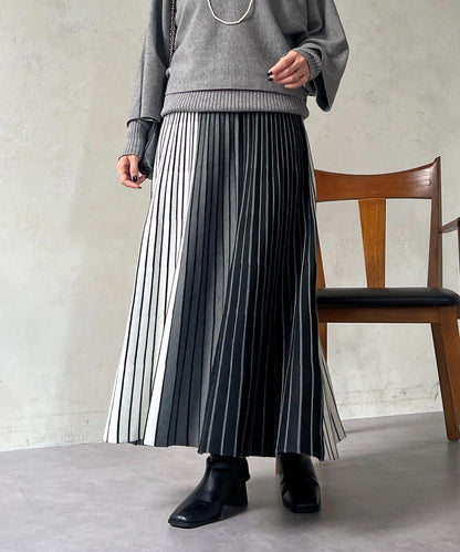 條紋針織半身裙