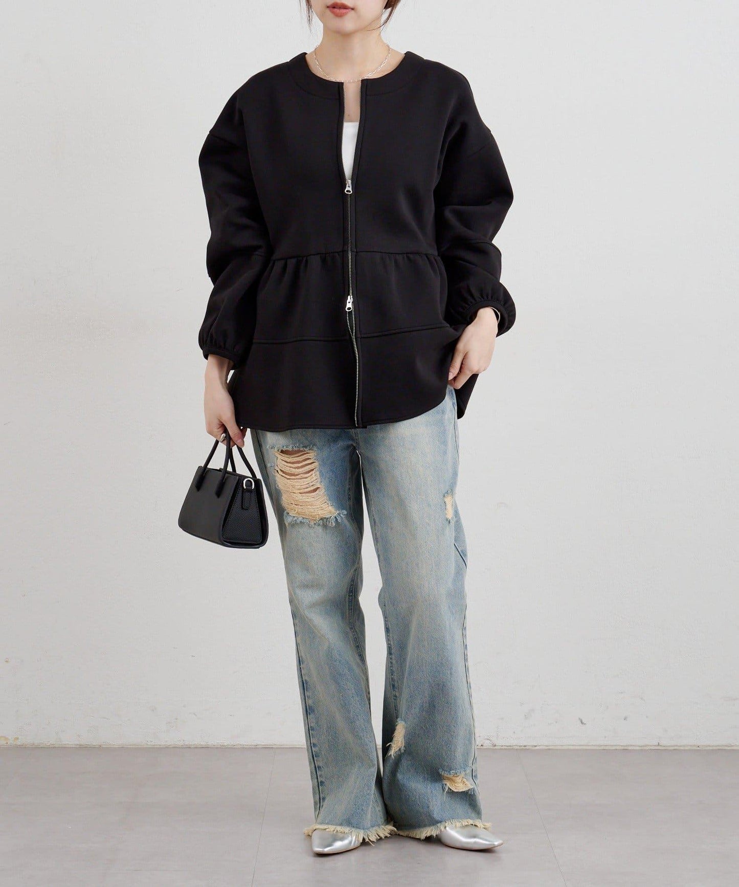 【26SS】針織荷葉邊上衣