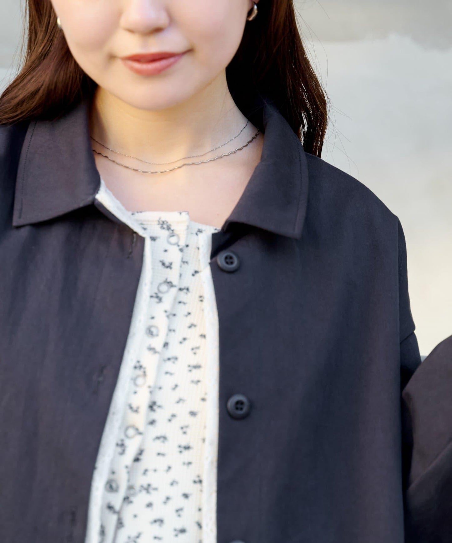 層疊中長款襯衫夾克