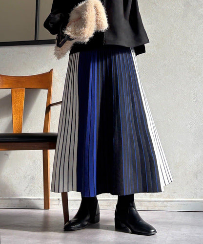 條紋針織半身裙