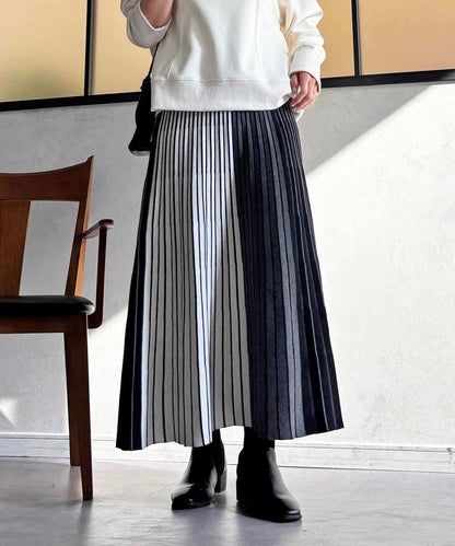 條紋針織半身裙