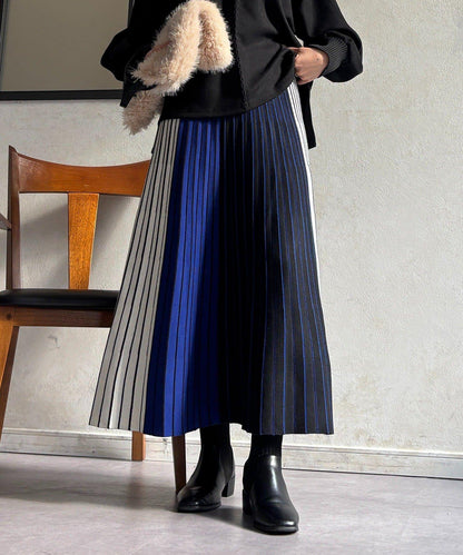 條紋針織半身裙