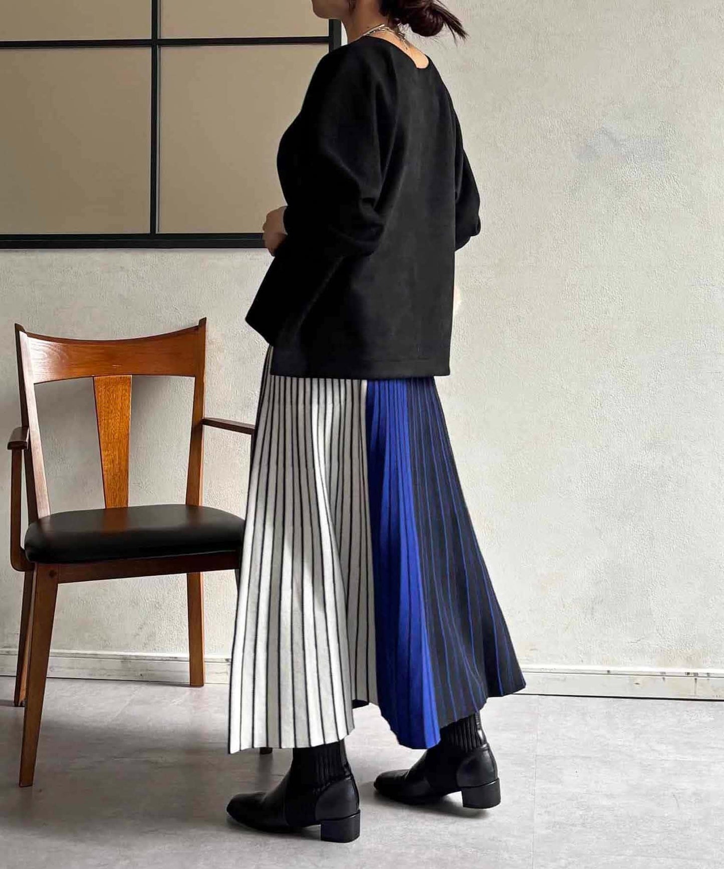 條紋針織半身裙