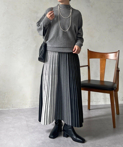 條紋針織半身裙