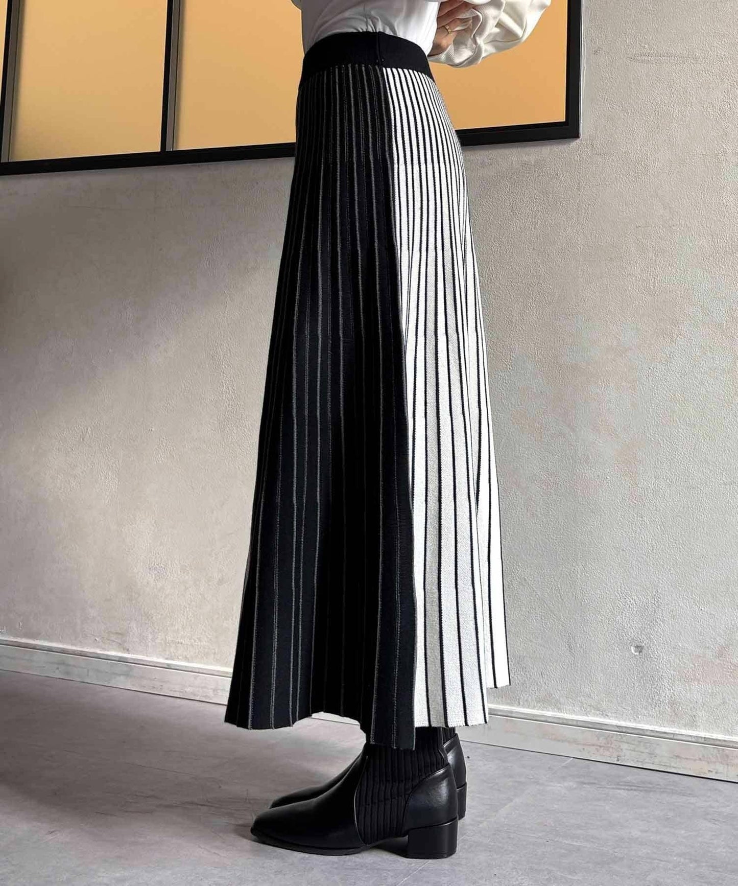 條紋針織半身裙