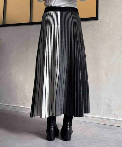 條紋針織半身裙