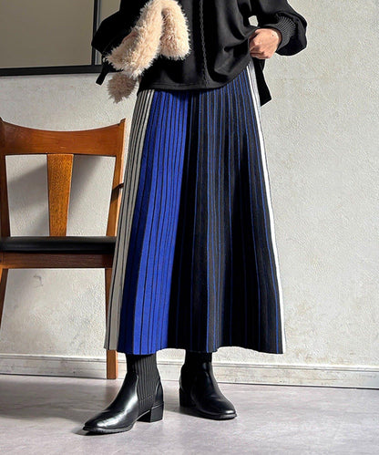 條紋針織半身裙