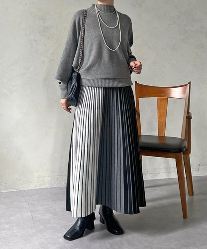 條紋針織半身裙