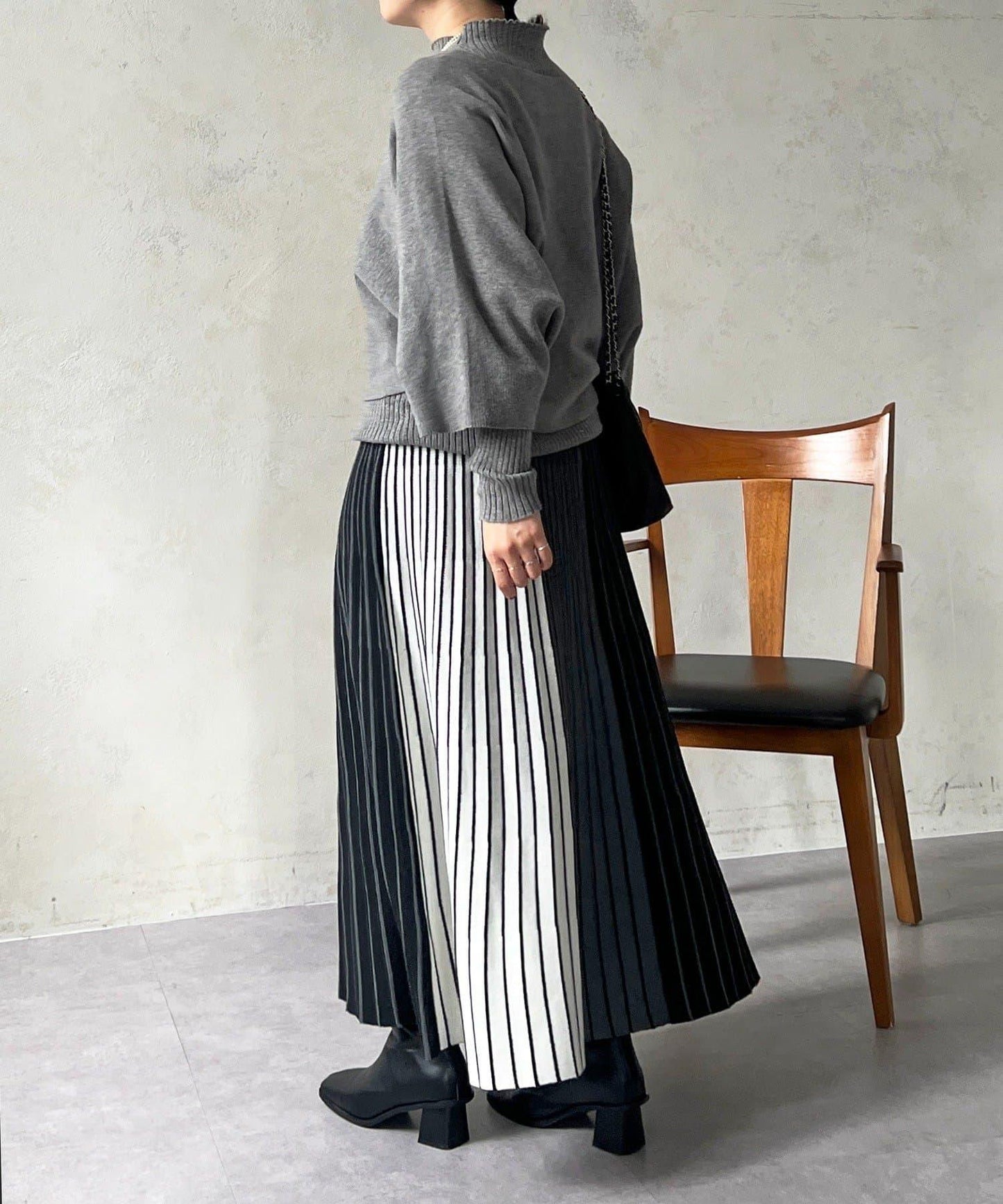 條紋針織半身裙