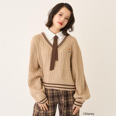 《迪士尼》動物烏托邦拼接針織衫