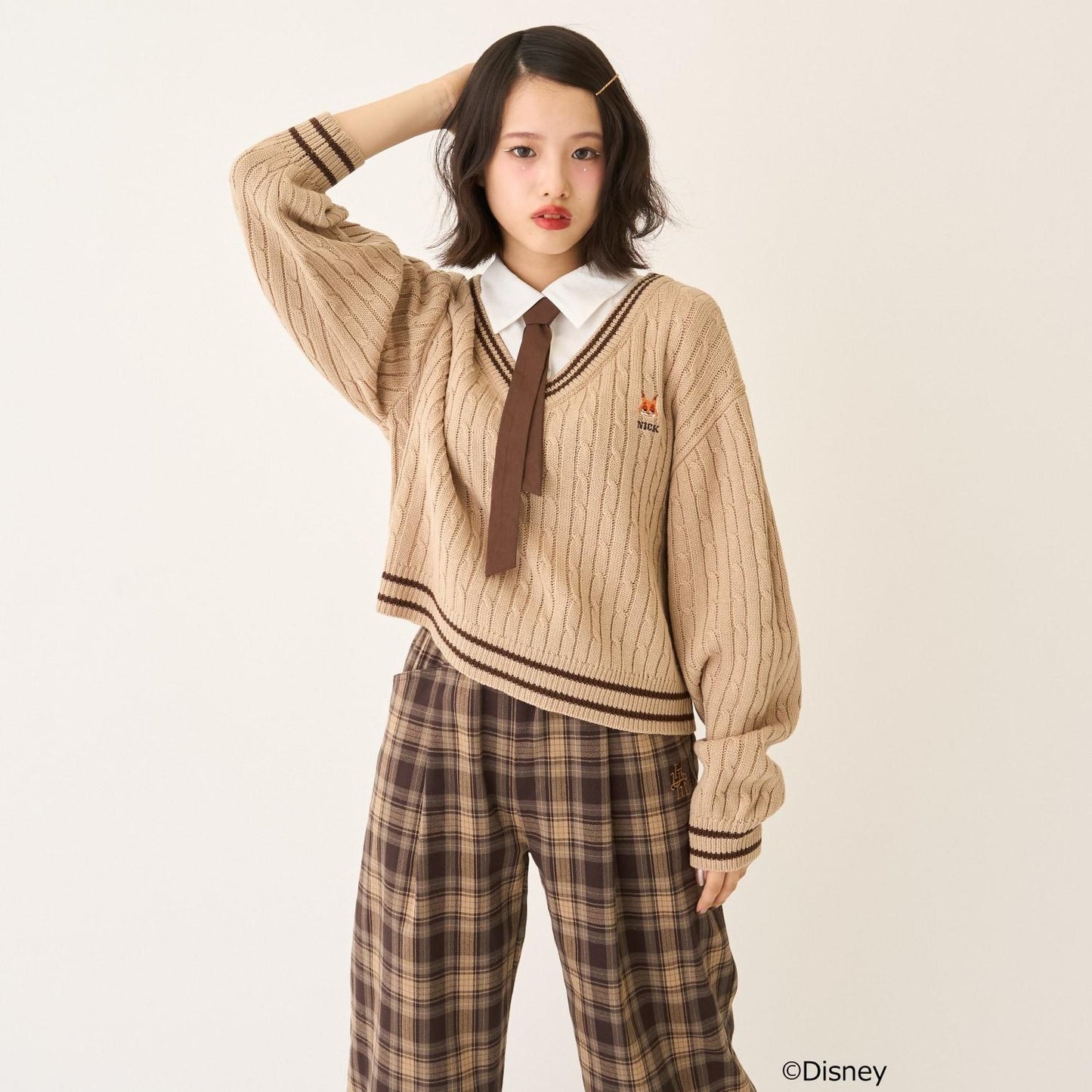 《迪士尼》動物烏托邦拼接針織衫