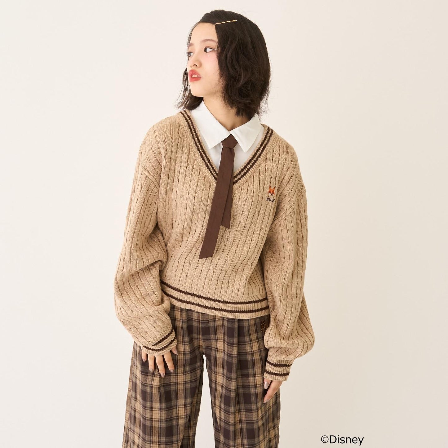 《迪士尼》動物烏托邦拼接針織衫