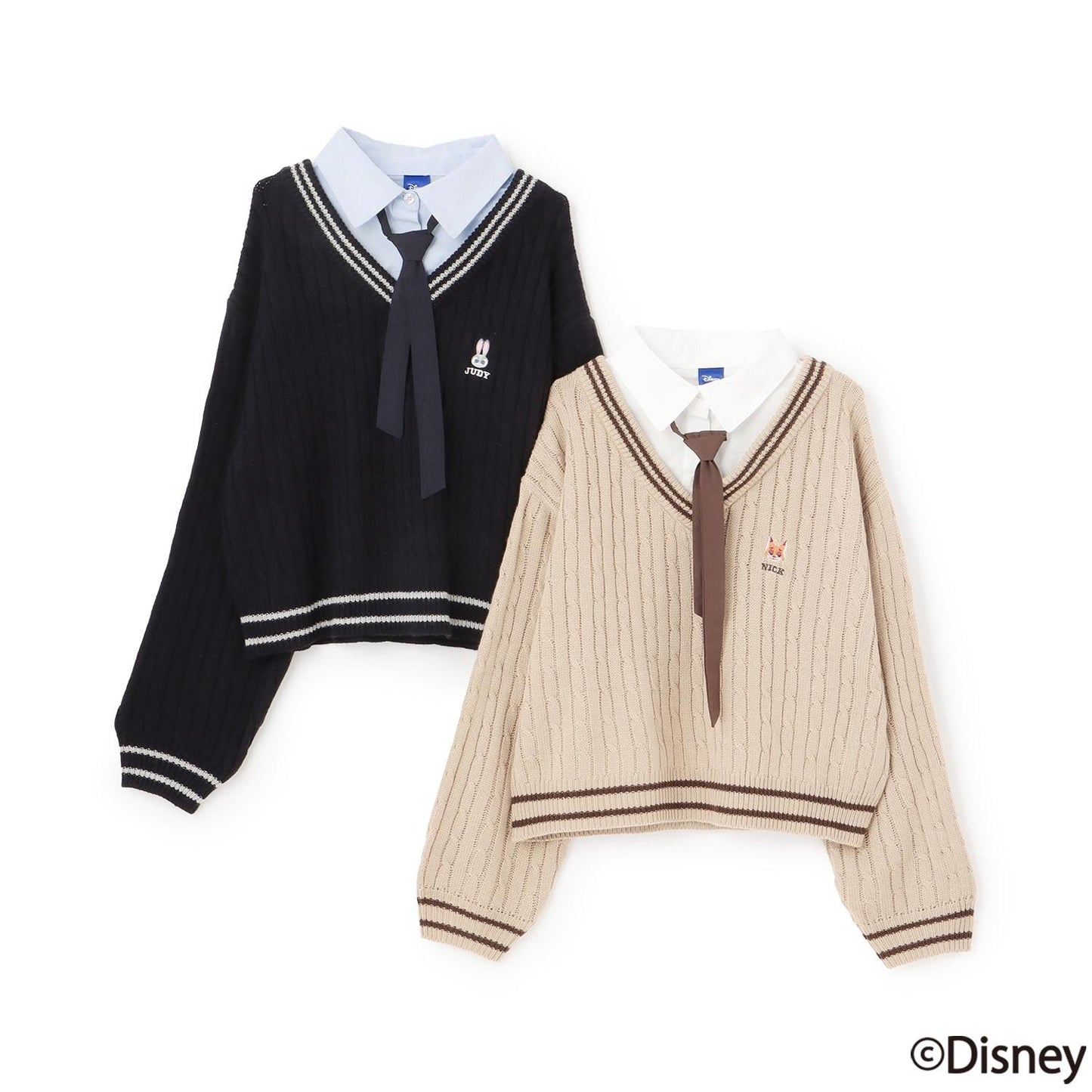 《迪士尼》動物烏托邦拼接針織衫