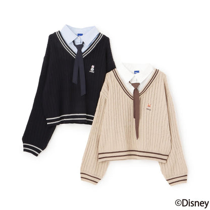 《迪士尼》動物烏托邦拼接針織衫