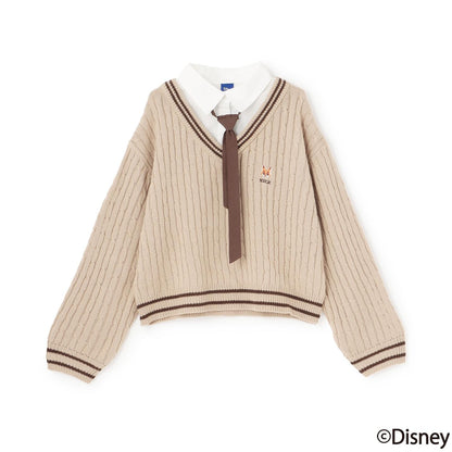 《迪士尼》動物烏托邦拼接針織衫