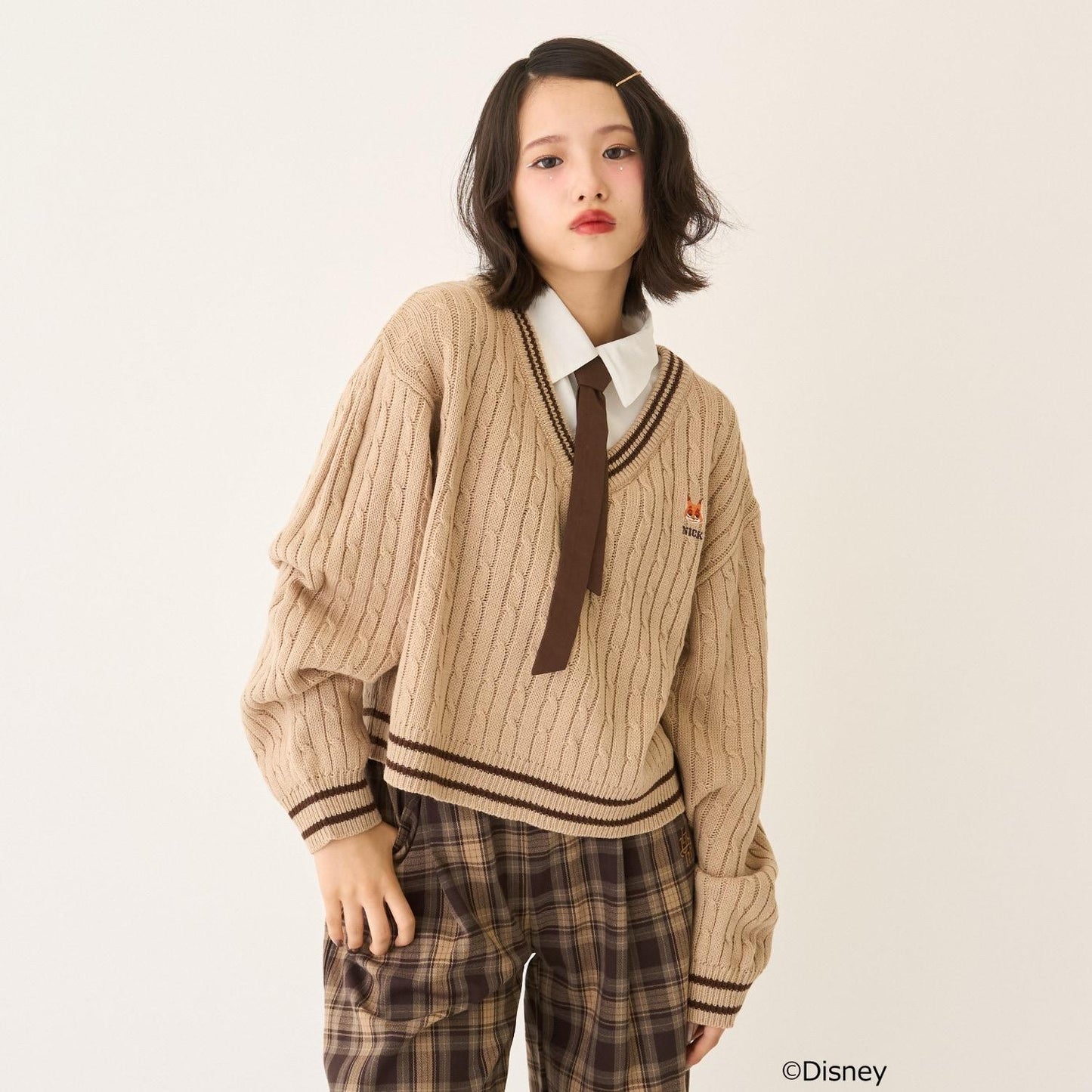 《迪士尼》動物烏托邦拼接針織衫