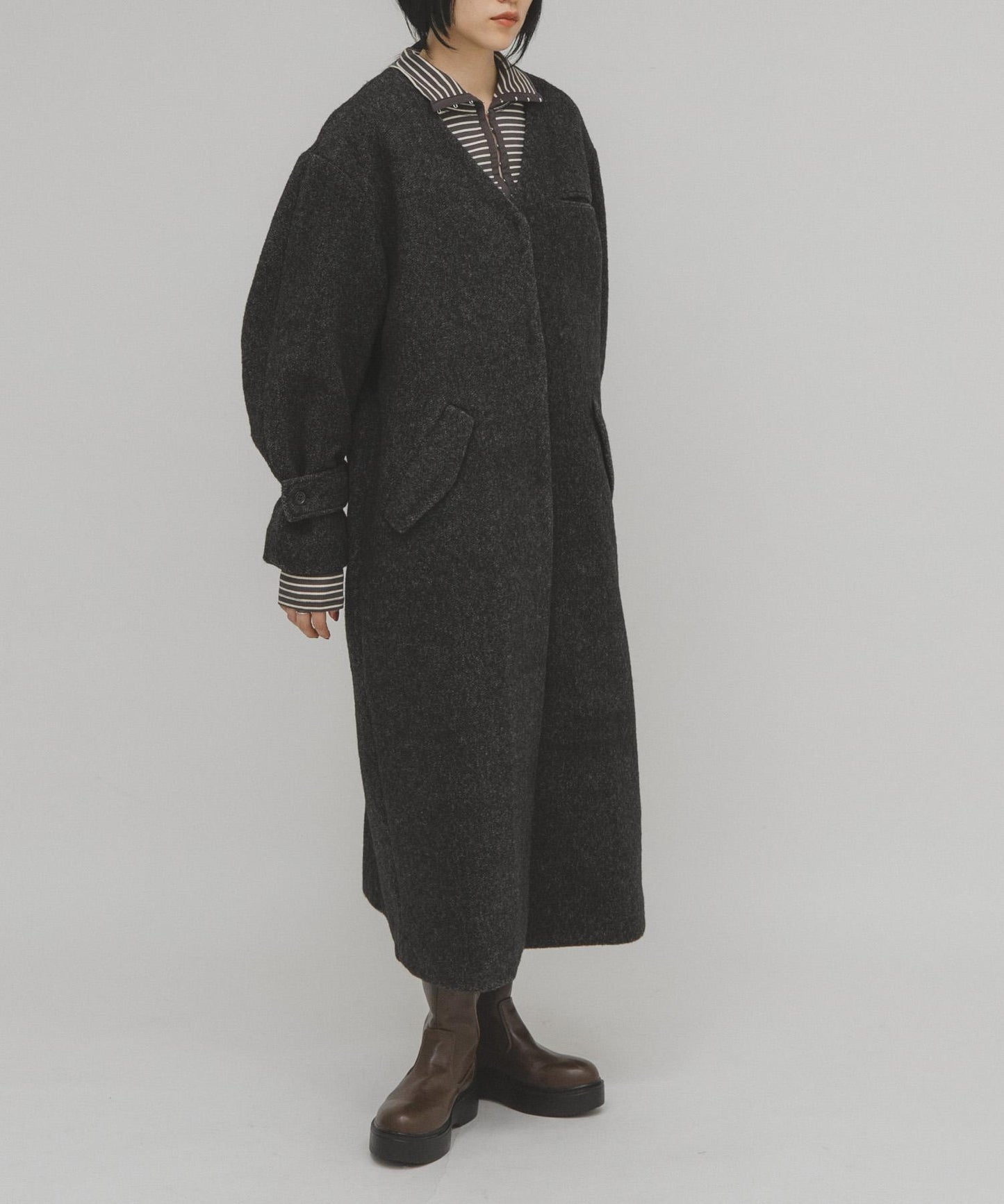 泰迪絨長款大衣