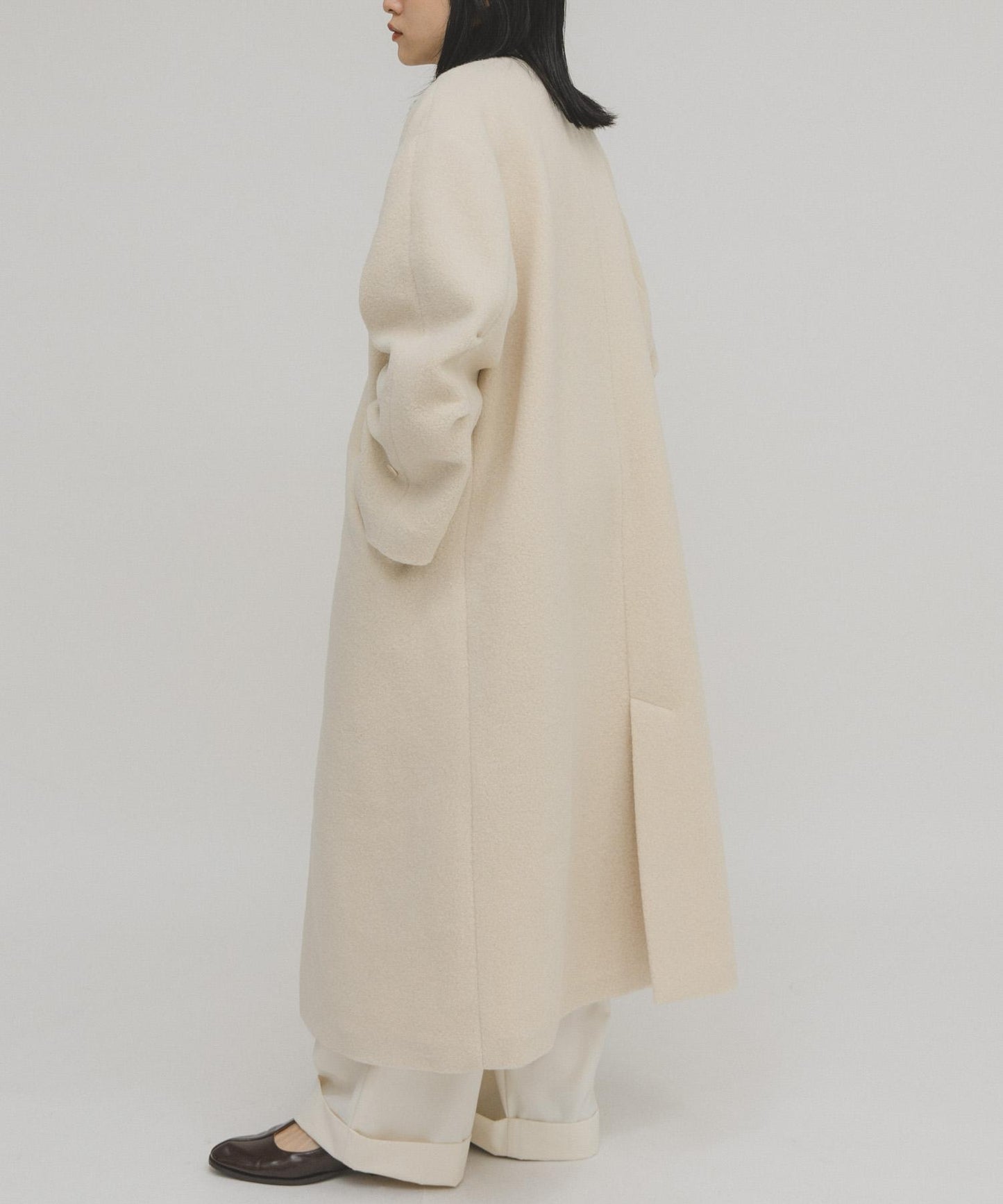 泰迪絨長款大衣