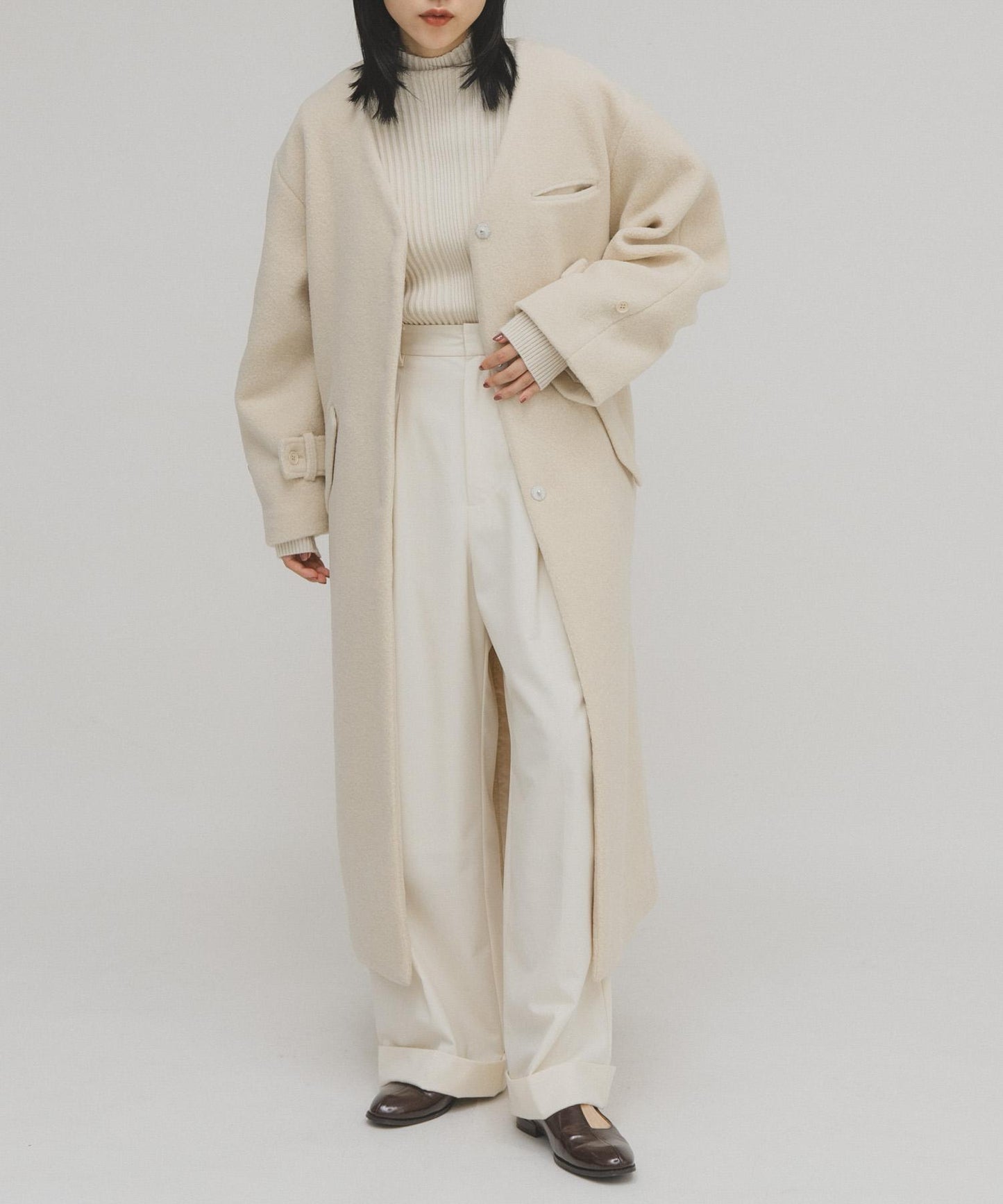 泰迪絨長款大衣