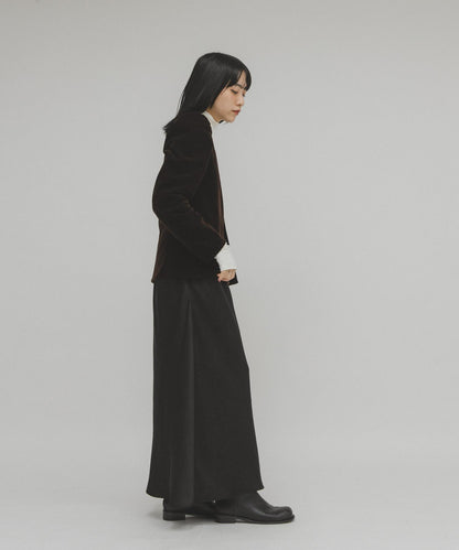 泡泡袖天鵝絨襯衫