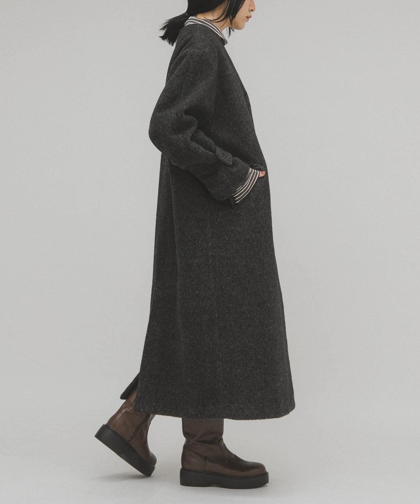 泰迪絨長款大衣