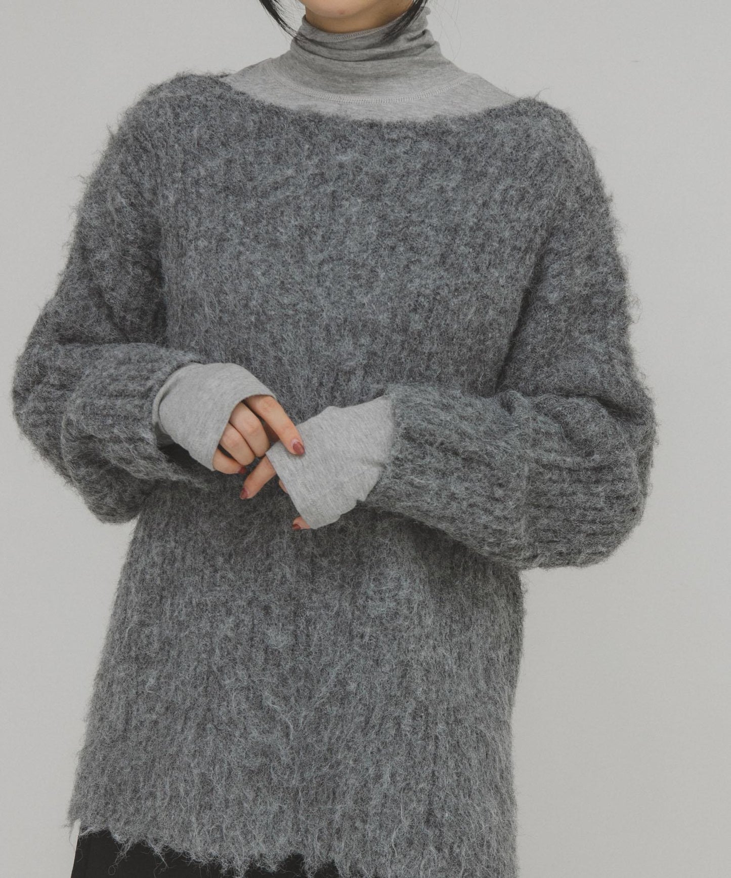 鏤空羅紋針織衫