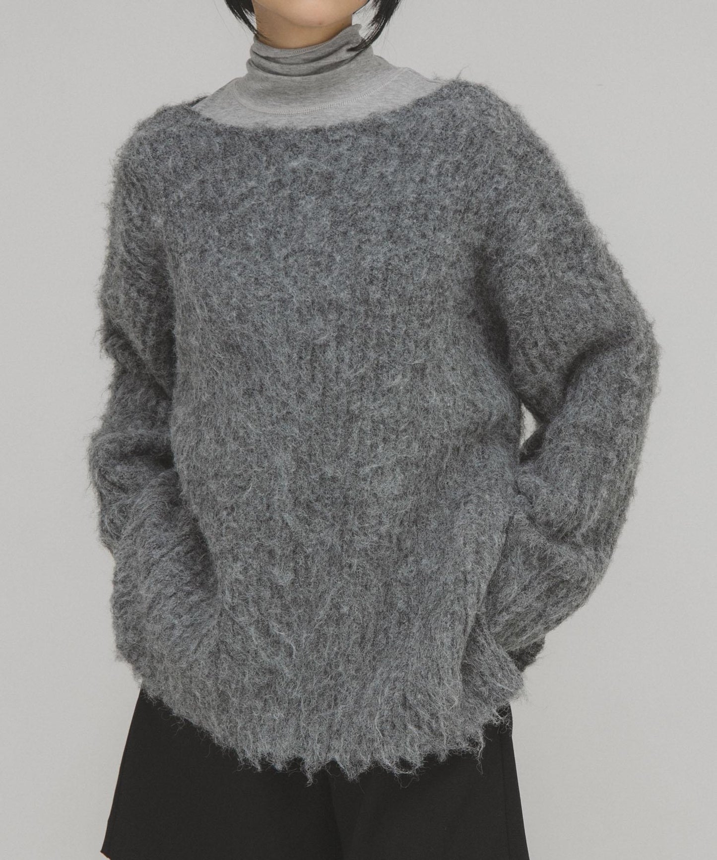 鏤空羅紋針織衫