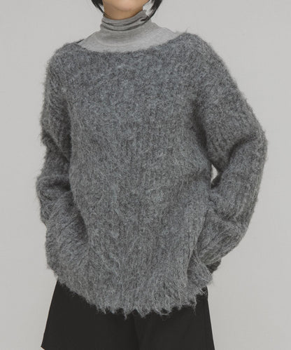 鏤空羅紋針織衫