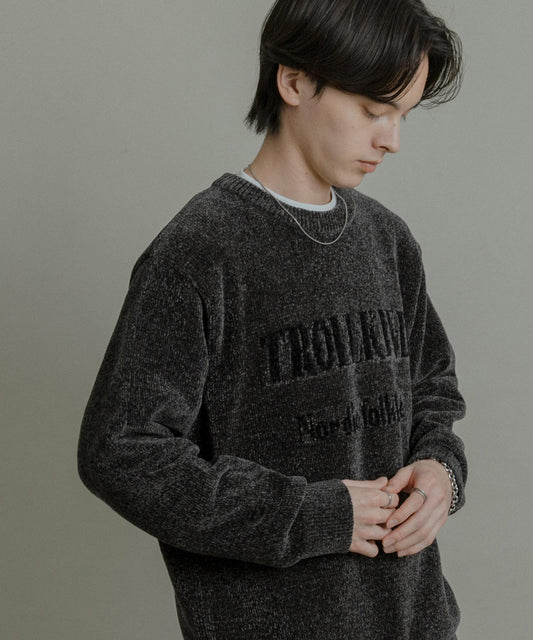 可水洗毛圈標誌圖案針織衫