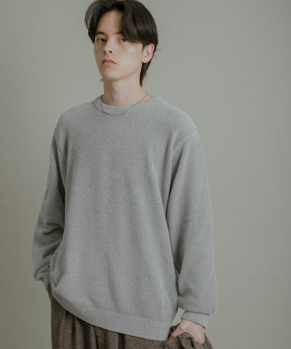 可水洗毛圈針織套頭衫