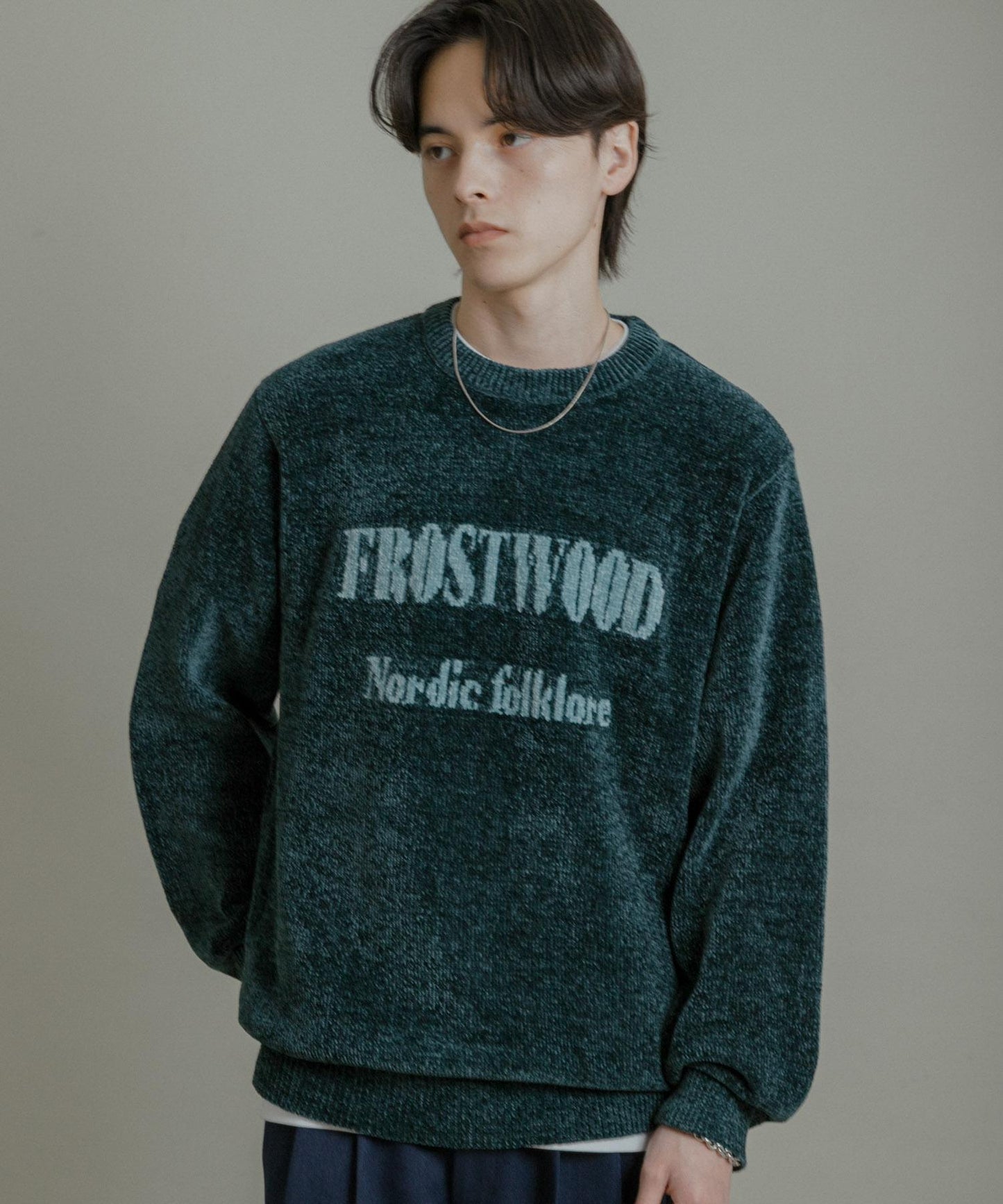 可水洗毛圈標誌圖案針織衫