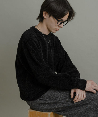 可水洗毛圈針織套頭衫