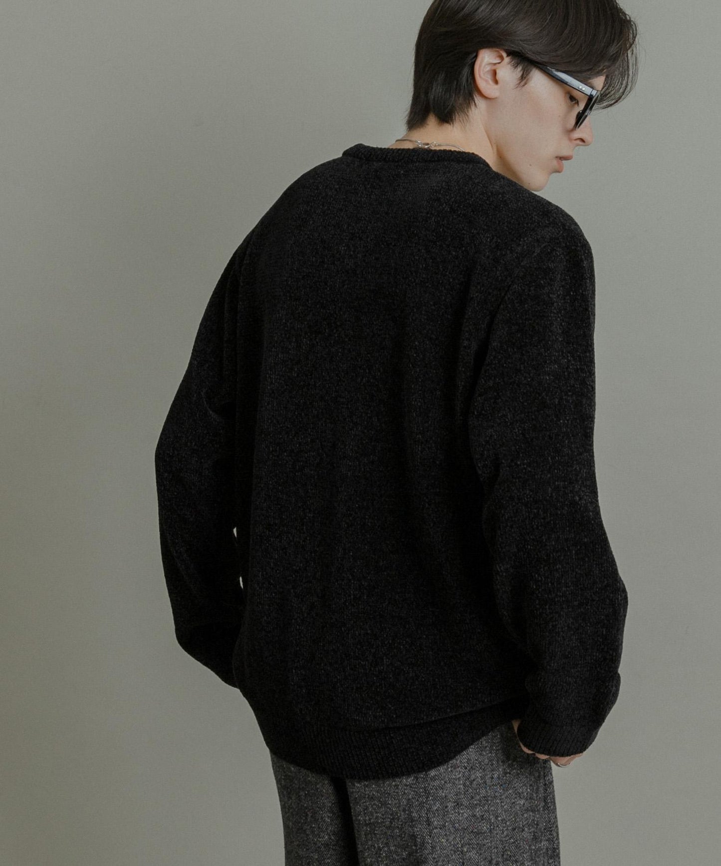 可水洗毛圈針織套頭衫