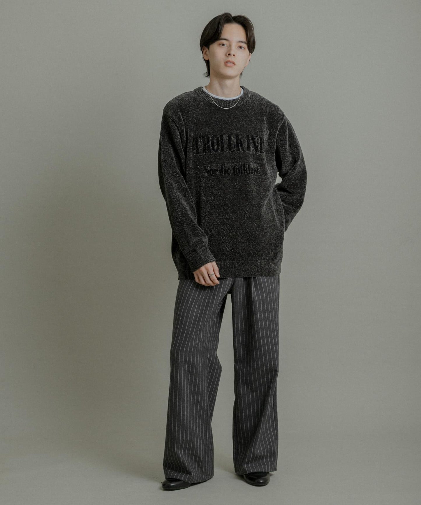 可水洗毛圈標誌圖案針織衫