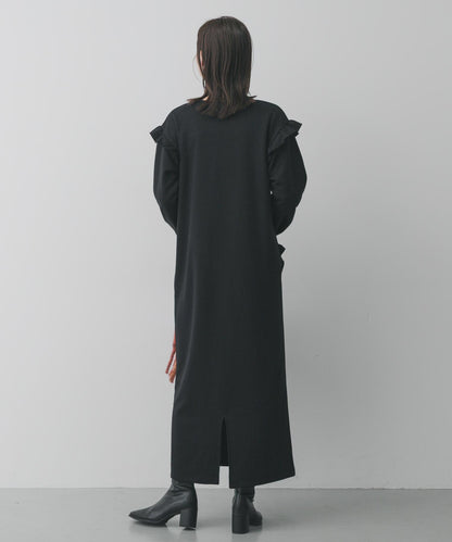 荷葉邊剪裁連衣裙