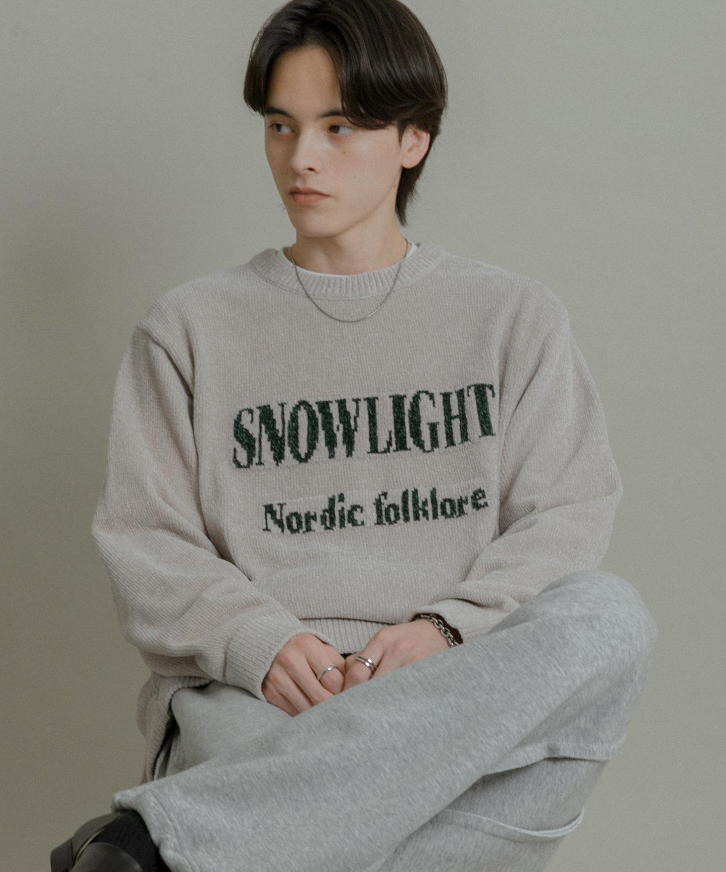 可水洗毛圈標誌圖案針織衫