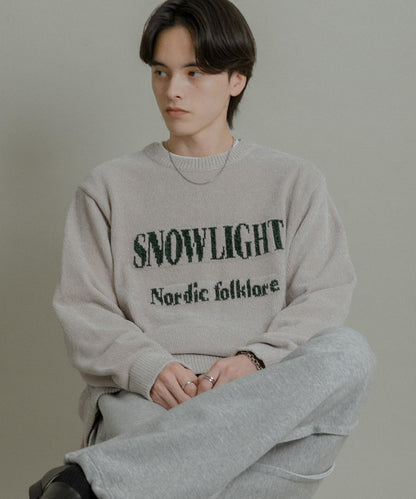 可水洗毛圈標誌圖案針織衫