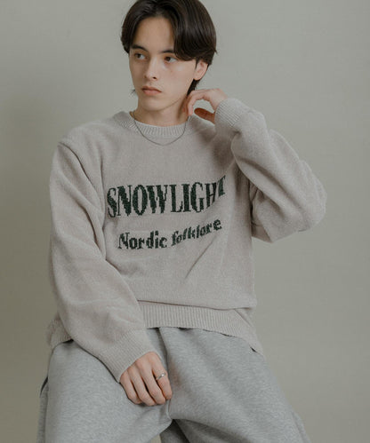 可水洗毛圈標誌圖案針織衫