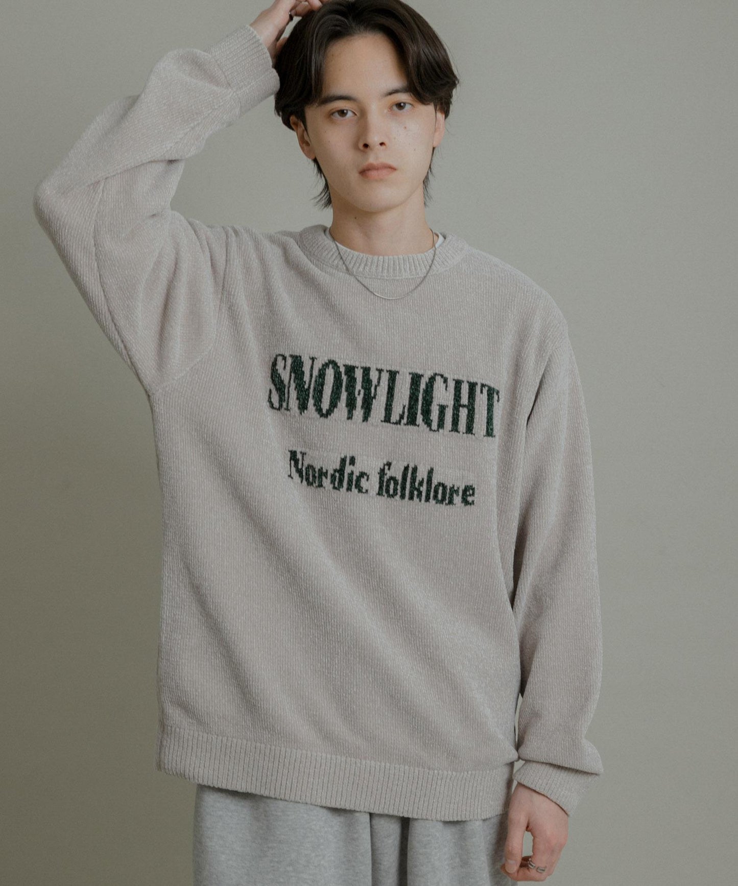 可水洗毛圈標誌圖案針織衫