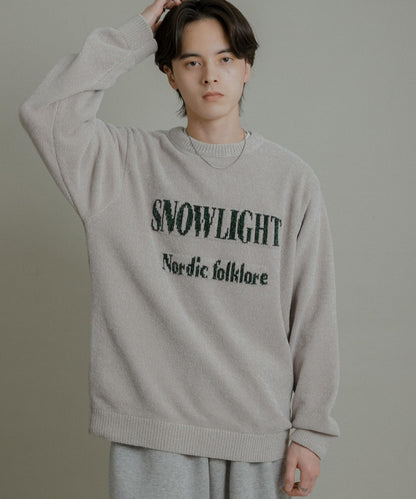 可水洗毛圈標誌圖案針織衫