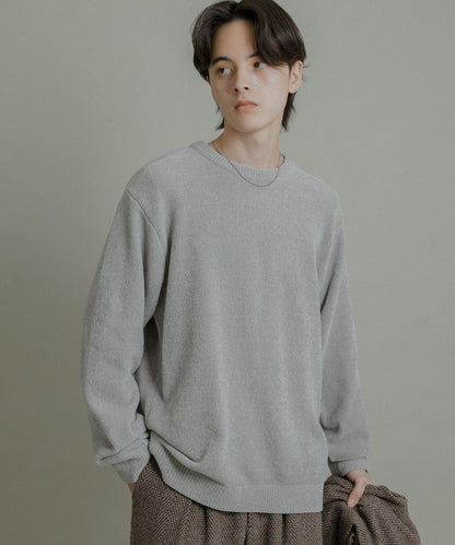 可水洗毛圈針織套頭衫